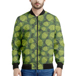 Cartoon Hop Cone Pattern Print Men's Bomber Jacket