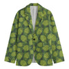 Cartoon Hop Cone Pattern Print Men's Cotton Blazer