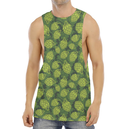 Cartoon Hop Cone Pattern Print Men's Muscle Tank Top