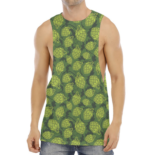 Cartoon Hop Cone Pattern Print Men's Muscle Tank Top