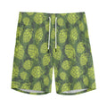 Cartoon Hop Cone Pattern Print Men's Athletic Shorts