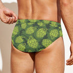Cartoon Hop Cone Pattern Print Men's Swim Briefs