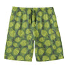 Cartoon Hop Cone Pattern Print Men's Swim Trunks