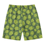 Cartoon Hop Cone Pattern Print Men's Swim Trunks