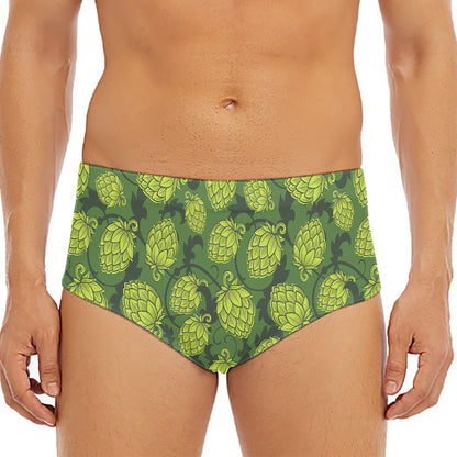Cartoon Hop Cone Pattern Print Men's Triangle Swim Briefs