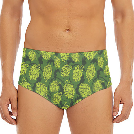 Cartoon Hop Cone Pattern Print Men's Triangle Swim Briefs