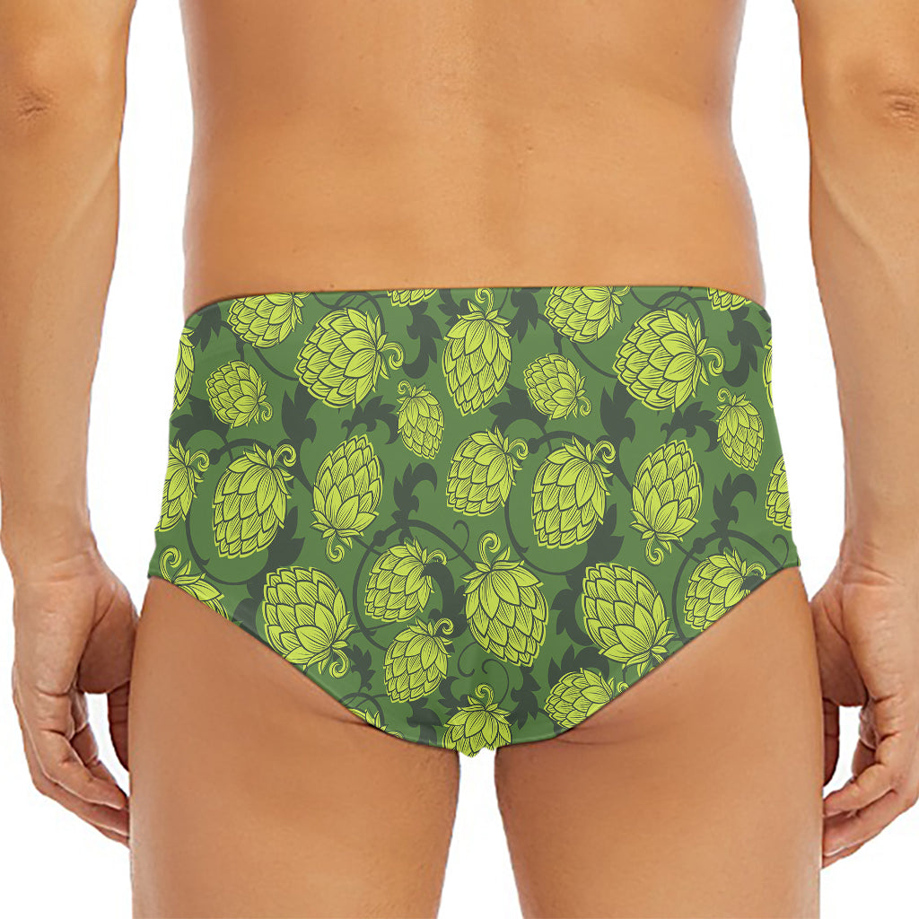 Cartoon Hop Cone Pattern Print Men's Triangle Swim Briefs