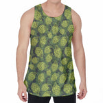 Cartoon Hop Cone Pattern Print Men's Velvet Tank Top