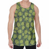 Cartoon Hop Cone Pattern Print Men's Velvet Tank Top