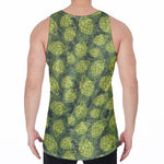 Cartoon Hop Cone Pattern Print Men's Velvet Tank Top