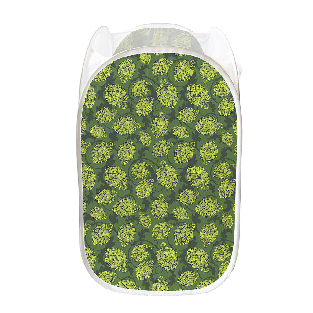Cartoon Hop Cone Pattern Print Mesh Laundry Hamper