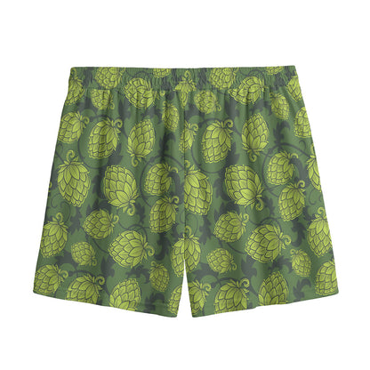 Cartoon Hop Cone Pattern Print Mesh Shorts