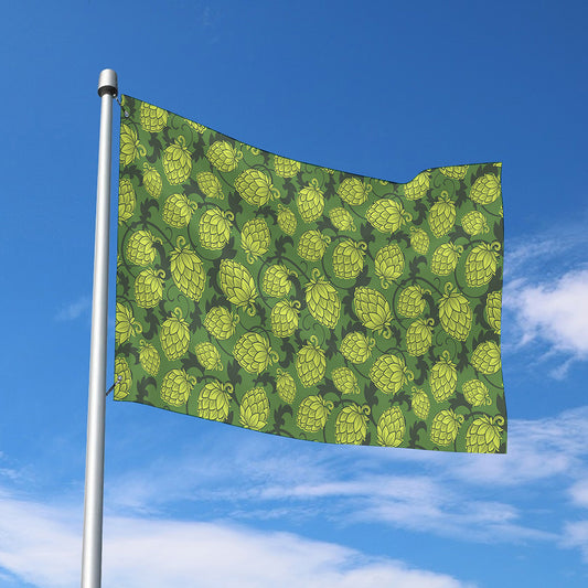 Cartoon Hop Cone Pattern Print Polyester Flag