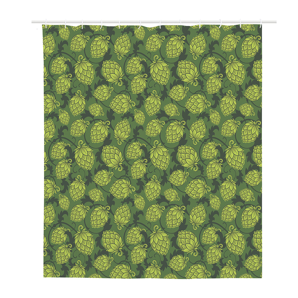 Cartoon Hop Cone Pattern Print Polyester Shower Curtain