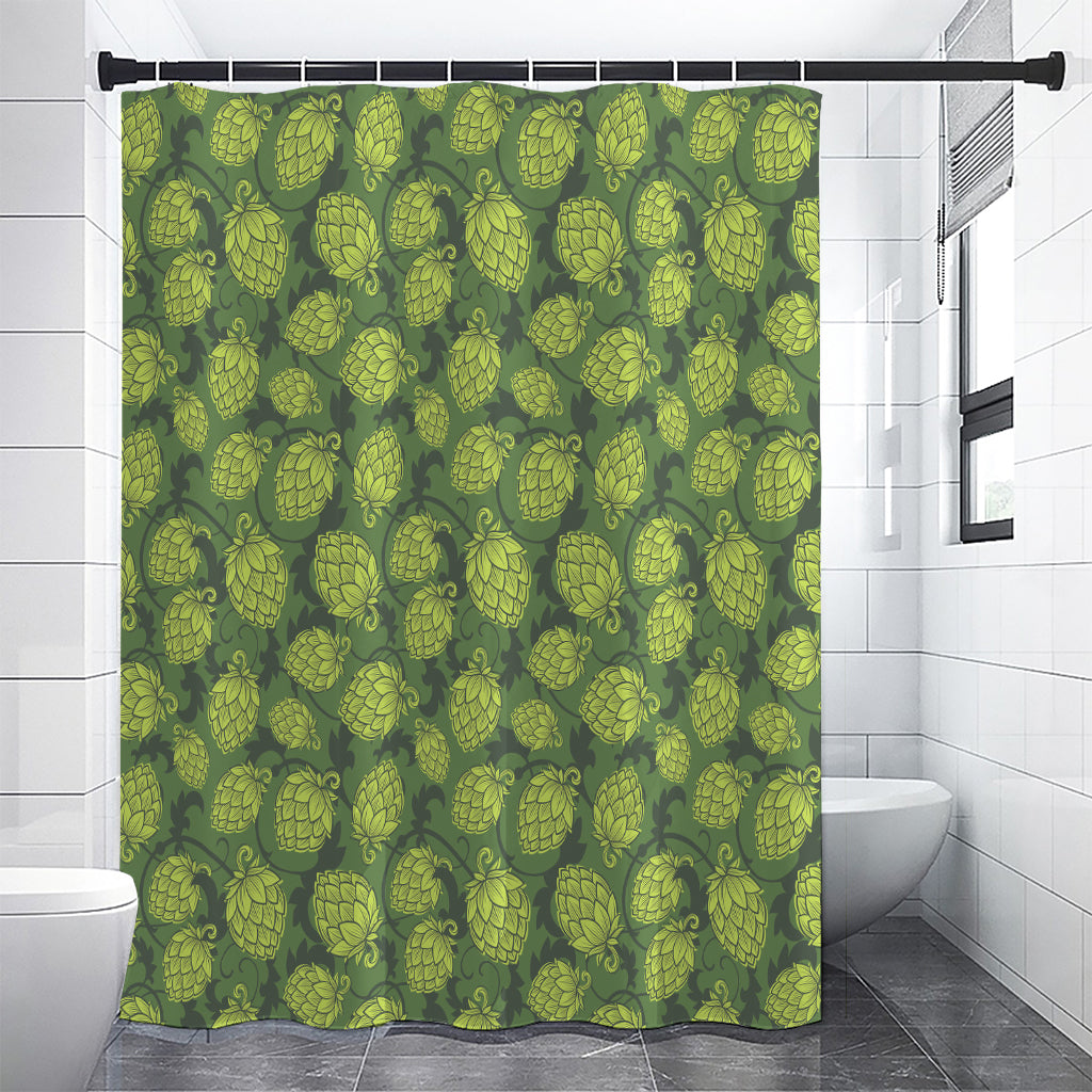 Cartoon Hop Cone Pattern Print Premium Shower Curtain