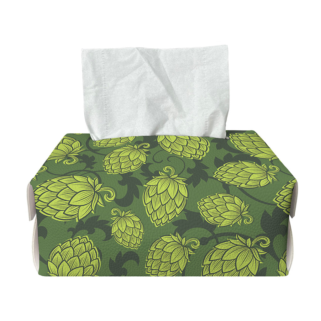 Cartoon Hop Cone Pattern Print Rectangle Tissue Box Cover
