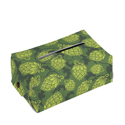 Cartoon Hop Cone Pattern Print Rectangle Tissue Box Cover