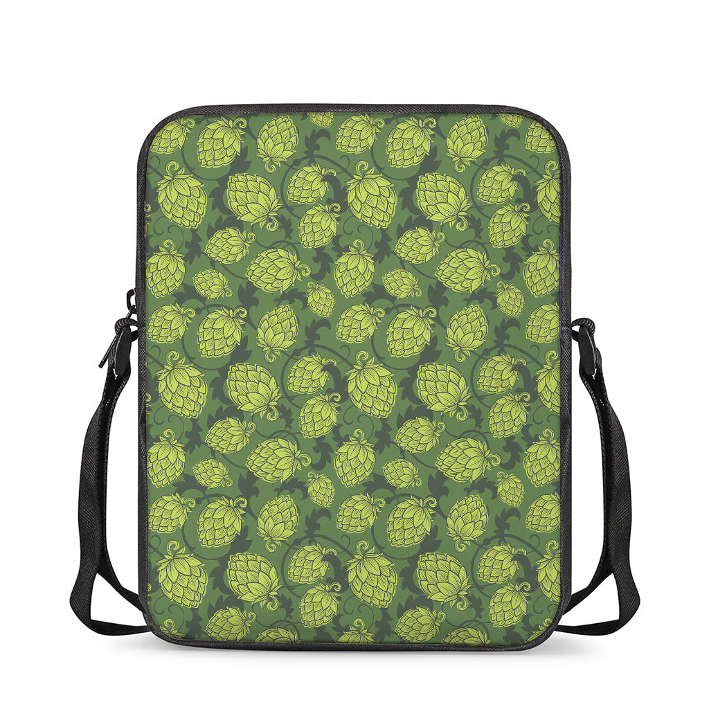 Cartoon Hop Cone Pattern Print Rectangular Crossbody Bag