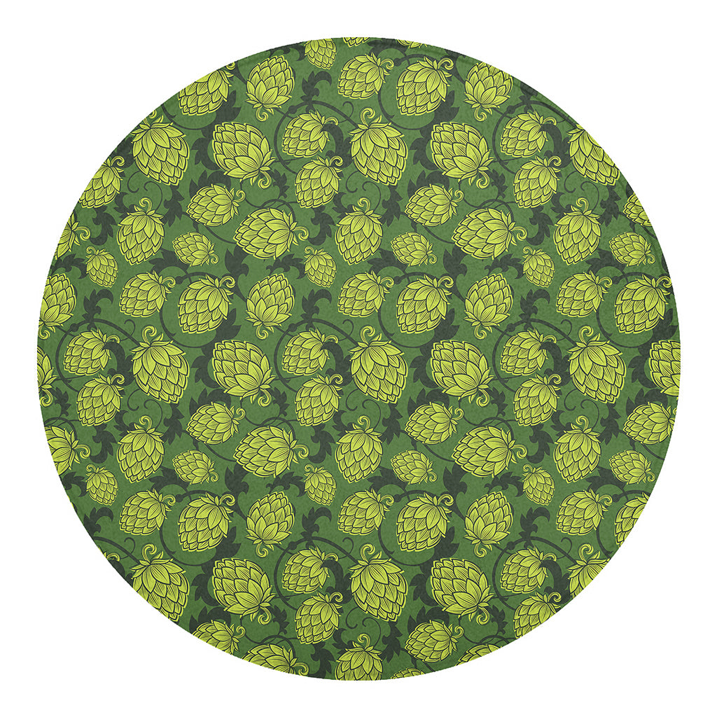 Cartoon Hop Cone Pattern Print Round Blanket