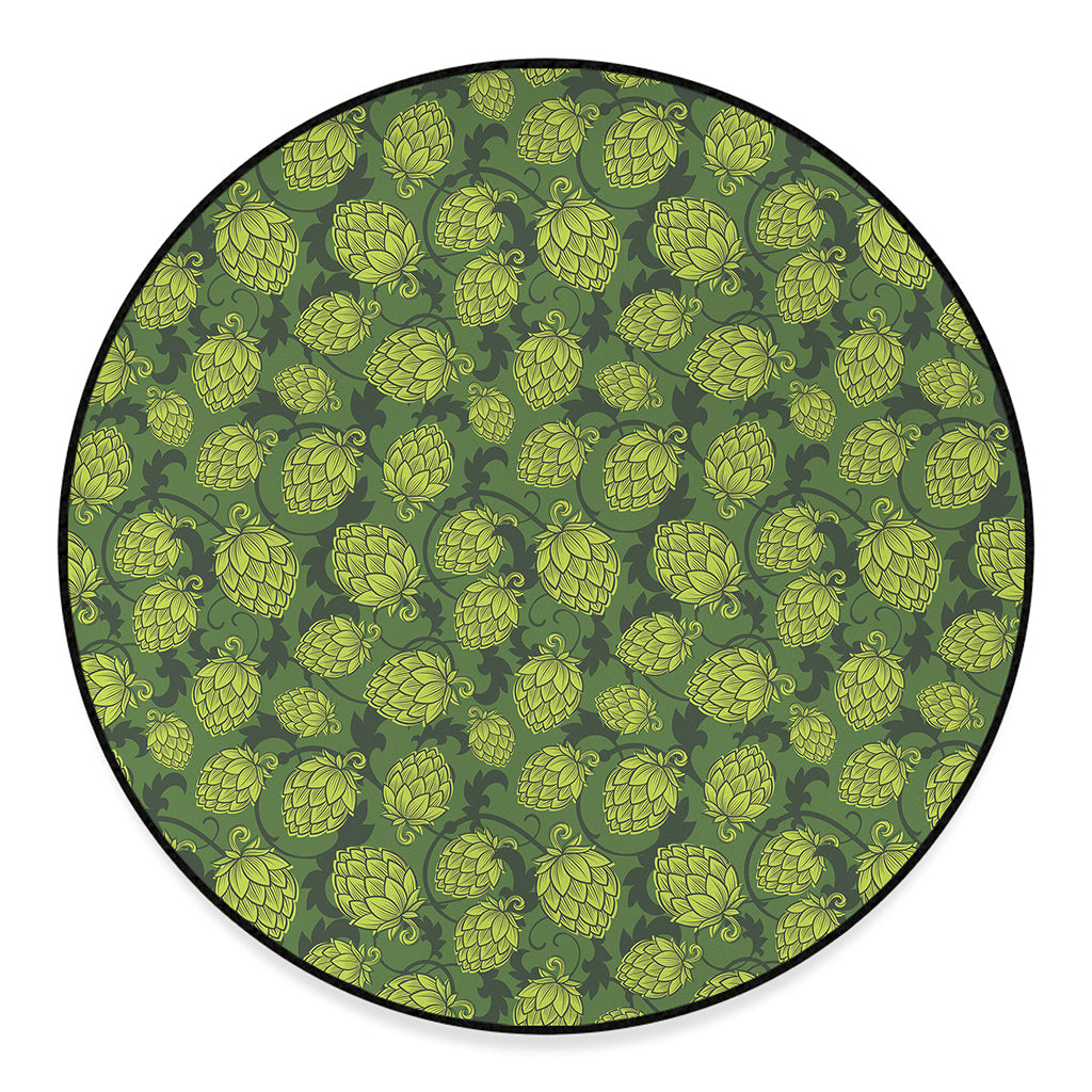 Cartoon Hop Cone Pattern Print Round Floor Mat
