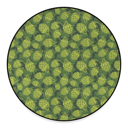 Cartoon Hop Cone Pattern Print Round Floor Mat