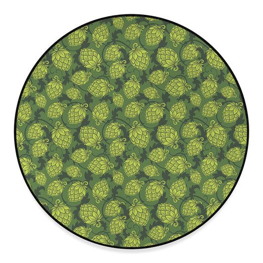 Cartoon Hop Cone Pattern Print Round Floor Mat