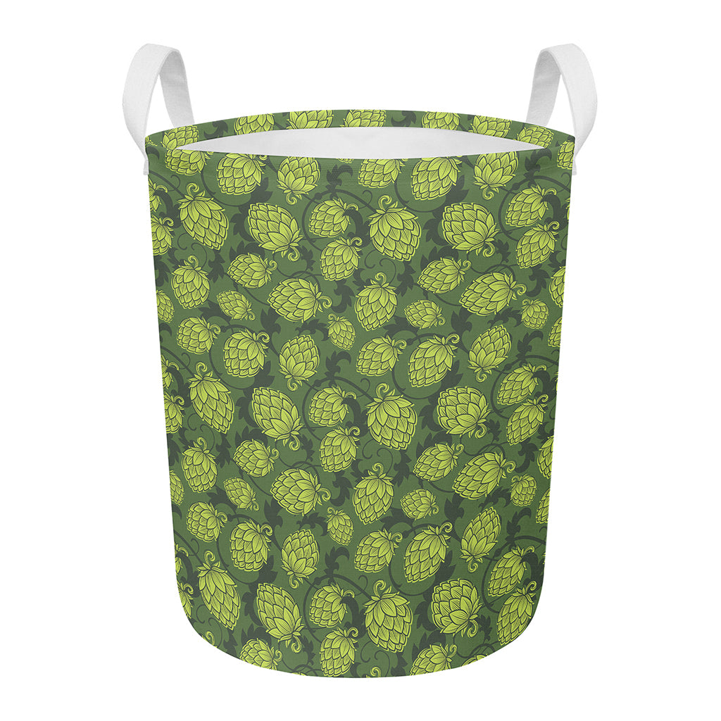 Cartoon Hop Cone Pattern Print Round Laundry Basket