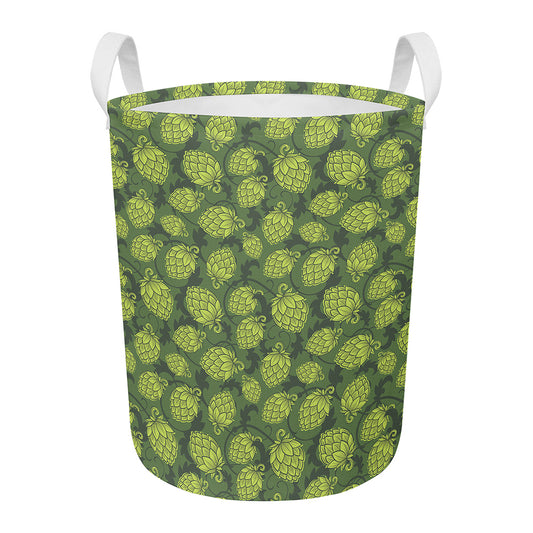 Cartoon Hop Cone Pattern Print Round Laundry Basket