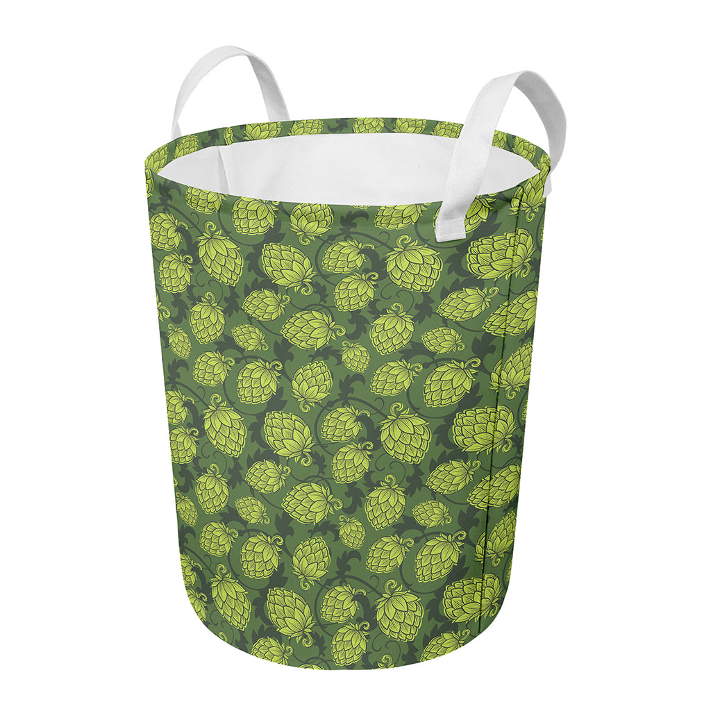 Cartoon Hop Cone Pattern Print Round Laundry Basket