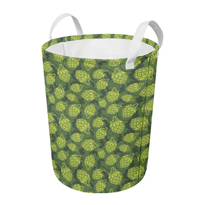 Cartoon Hop Cone Pattern Print Round Laundry Basket
