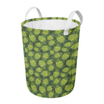 Cartoon Hop Cone Pattern Print Round Laundry Basket