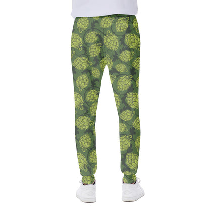 Cartoon Hop Cone Pattern Print Scuba Joggers