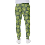 Cartoon Hop Cone Pattern Print Scuba Joggers