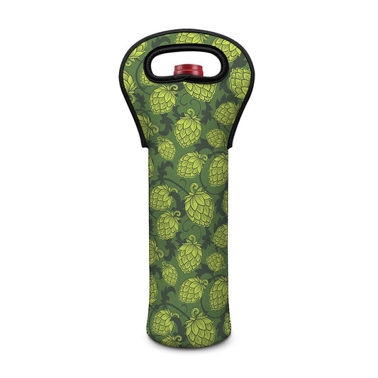 Cartoon Hop Cone Pattern Print Single Neoprene Wine Tote