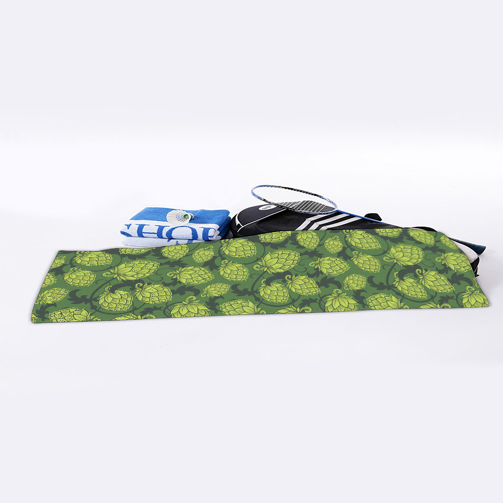 Cartoon Hop Cone Pattern Print Sports Towel