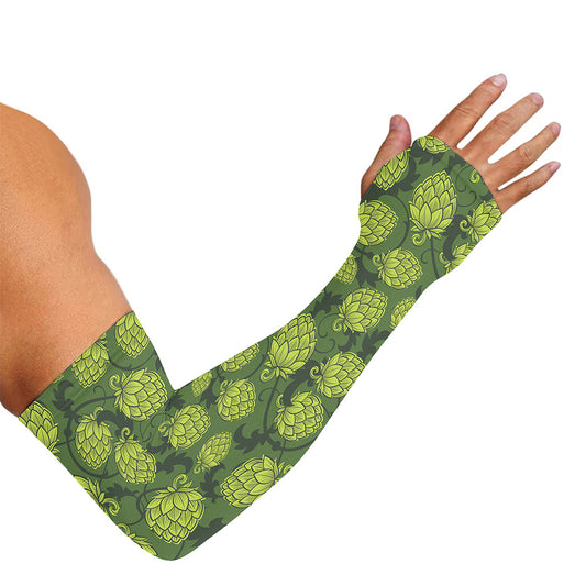 Cartoon Hop Cone Pattern Print Sun Protection Arm Sleeves