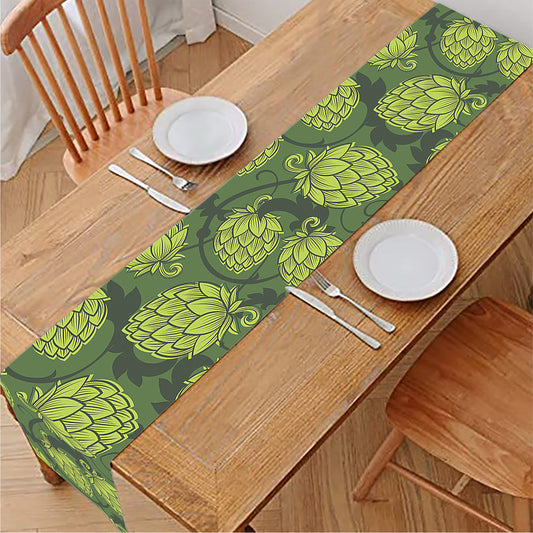 Cartoon Hop Cone Pattern Print Table Runner