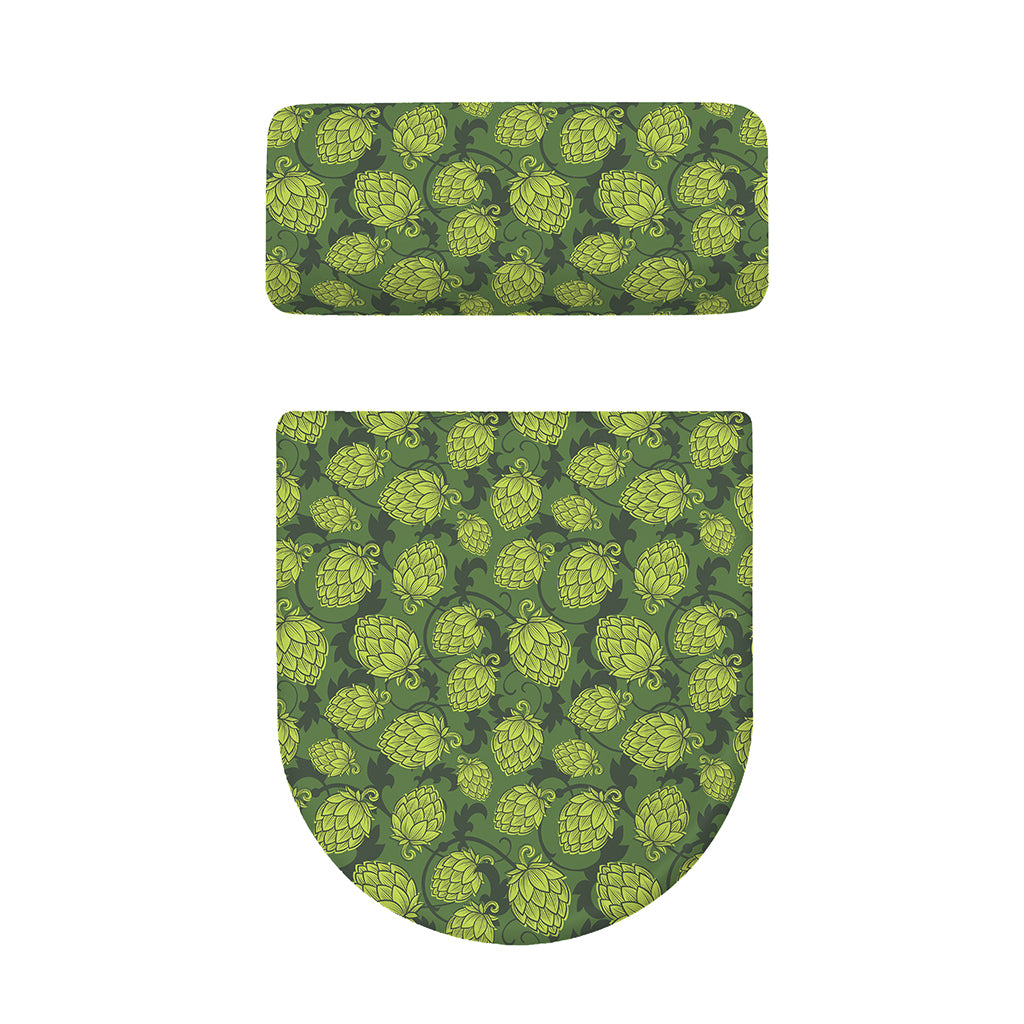 Cartoon Hop Cone Pattern Print Toilet Lid And Tank Cover Set