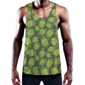 Cartoon Hop Cone Pattern Print Men's Workout Tank Top