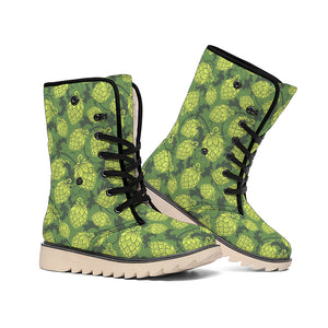 Cartoon Hop Cone Pattern Print Winter Boots