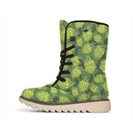 Cartoon Hop Cone Pattern Print Winter Boots