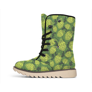 Cartoon Hop Cone Pattern Print Winter Boots