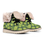 Cartoon Hop Cone Pattern Print Winter Boots