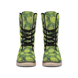 Cartoon Hop Cone Pattern Print Winter Boots