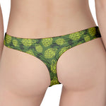 Cartoon Hop Cone Pattern Print Women's Thong