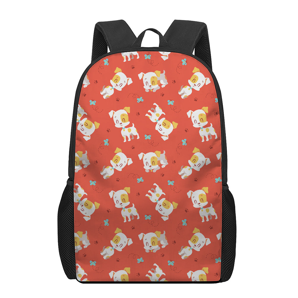 Cartoon Jack Russell Terrier Print 17 Inch Backpack