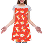 Cartoon Jack Russell Terrier Print Adjustable Apron