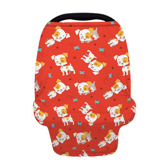 Cartoon Jack Russell Terrier Print Baby Seat Cover