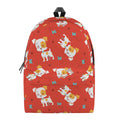 Cartoon Jack Russell Terrier Print School Backpack