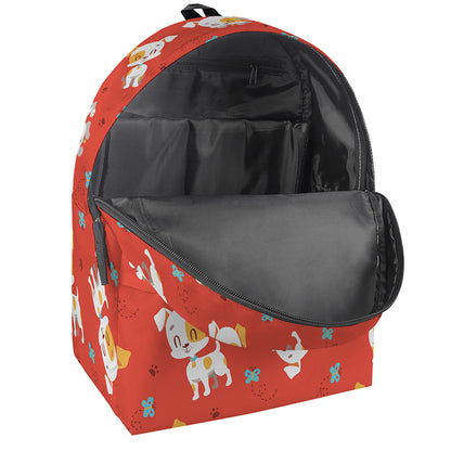 Cartoon Jack Russell Terrier Print Backpack